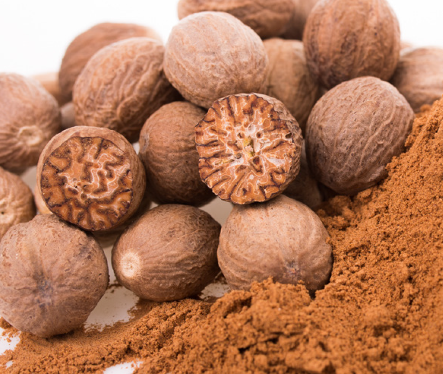 organic nutmeg, fresh nutmeg, ground nutmeg, nutmeg powder
