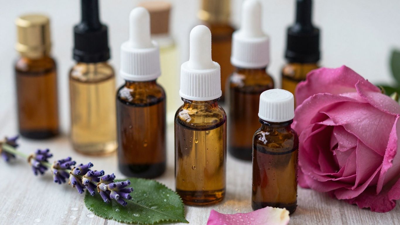 Essential oils and botanicals for healthy skin.