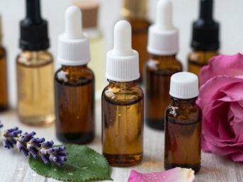 Essential oils and botanicals for healthy skin.